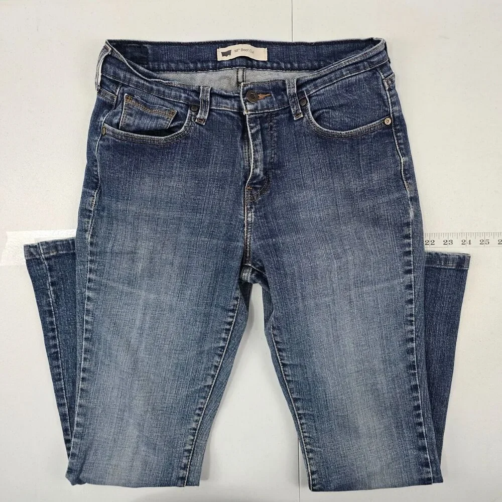 Levi's 515‎ boot cut jeans 8m blue denim womens 4991